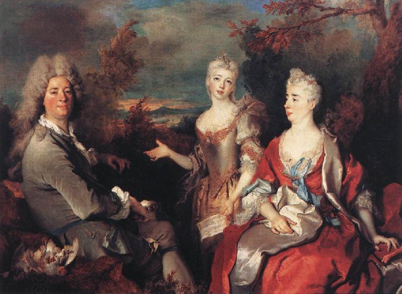 Nicolas de Largilliere The Artist and his Family oil painting picture
